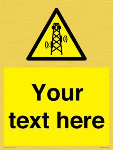 Custom warning RF radiation transmitter